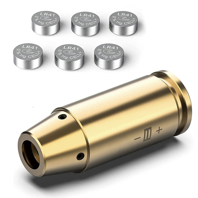 Puursihik 9 mm punane laser-nullimisseade 3 akukomplektiga