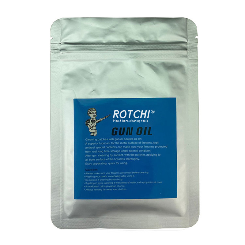 Opp pakendatud õliga absorbeeritud relvade puhastusplaastrid